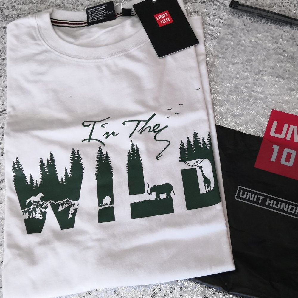 Mens Great Unit Hundred Nature Animal Silhouette White T Shirt 100% Cotton XXL